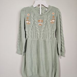 Nicole Miller Kids Knit Dress with Floral Accents 4t